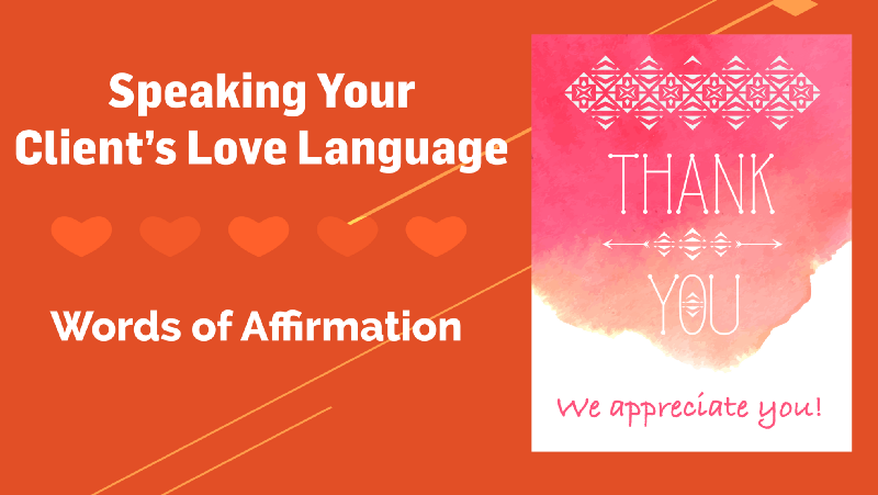 Words of affirmation love language